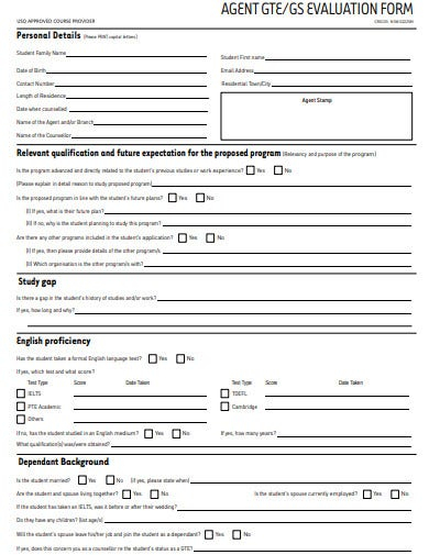 10 Agency Evaluation Form Templates In PDF DOC Free Premium 