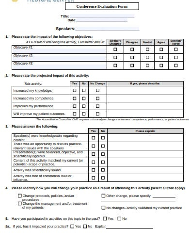 10 Conference Evaluation Form Templates In PDF DOC Free Premium 