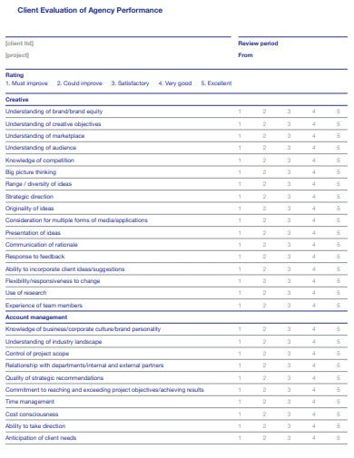 11 Agency Evaluation Templates In Doc PDF Free Premium Templates
