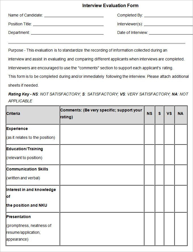 17 Sample HR Evaluation Forms Examples Word PDF PSD Evaluation 