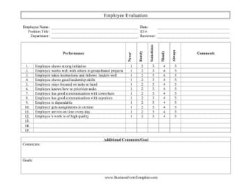 20 Best Free Employee Evaluation Form Templates In Word 2022