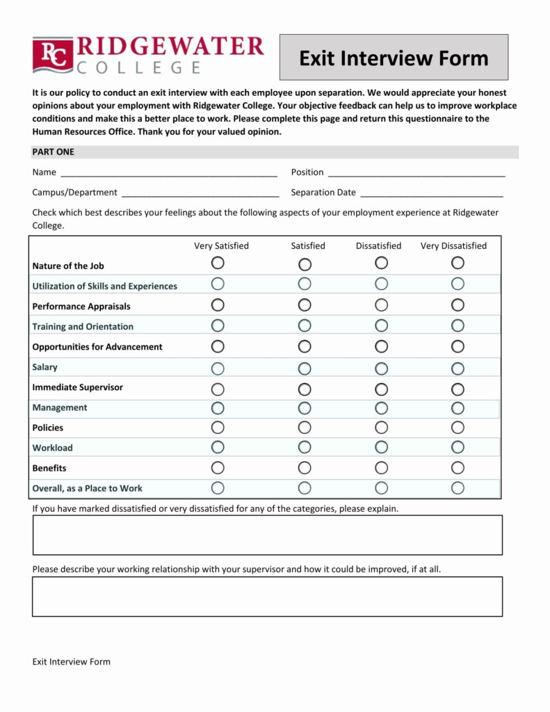 25 Exit Interview Form Pdf In 2020 Word Template Business Template 