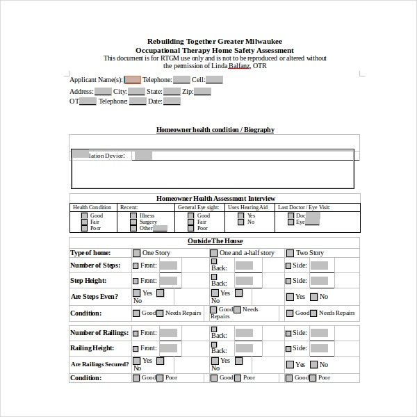4 Home Safety Assessment Templates PDF DOC Free Premium Templates
