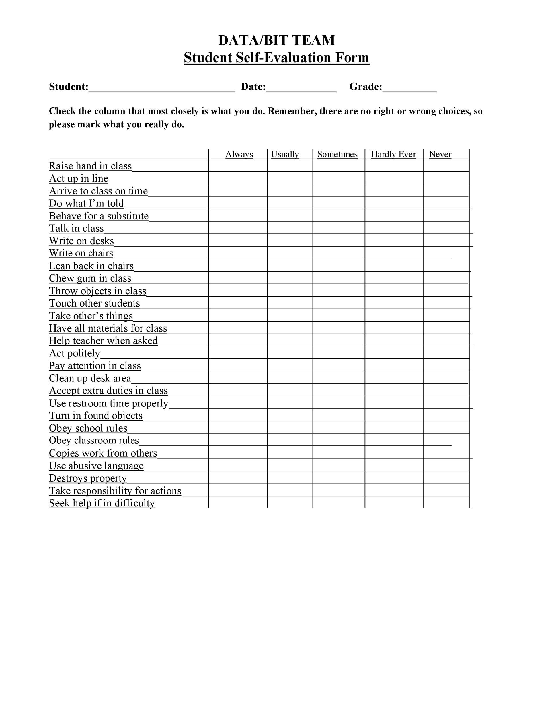 50 Self Evaluation Examples Forms Questions Template Lab