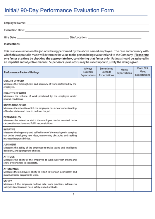 74 Employee Evaluation Form Templates Free To Download In PDF
