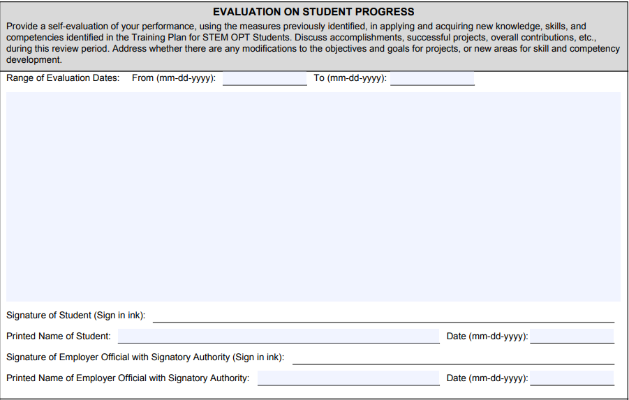 A Guide For Completing Form I 983 For STEM OPT Students