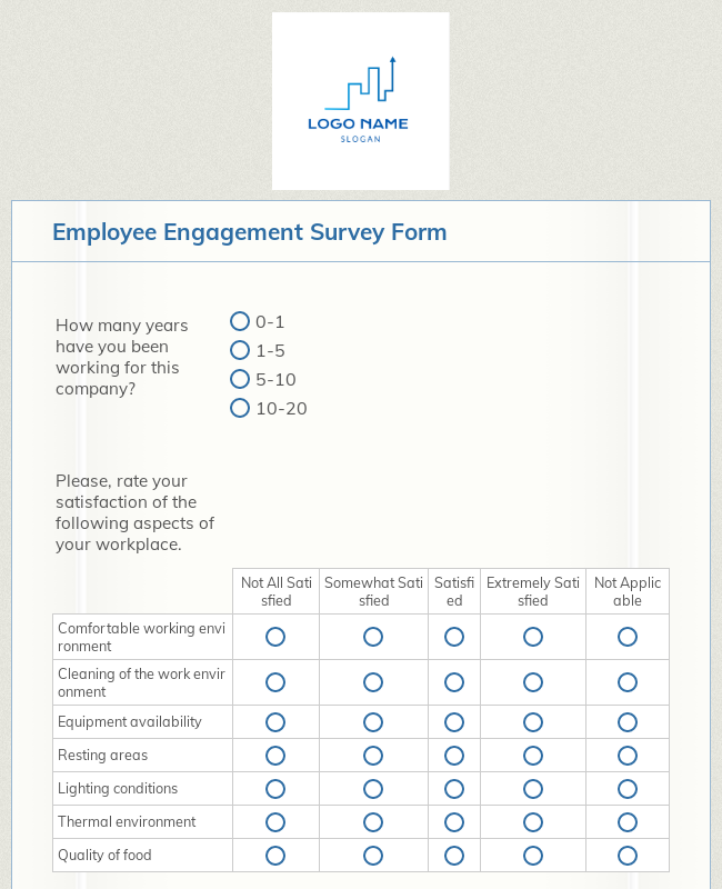 Employee Engagement Survey Form Template JotForm