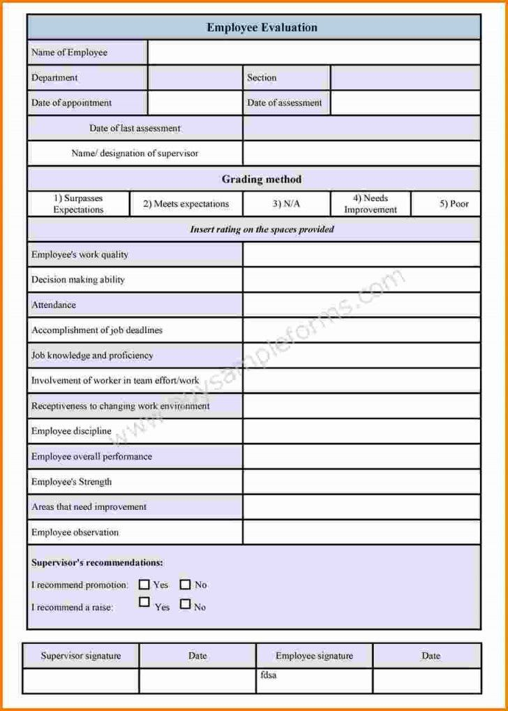Employee Evaluation Form Cashier Resume Within Employee Evaluation Form