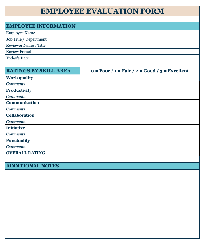 Employee Evaluation Forms 2022 Template And FAQs Indeed