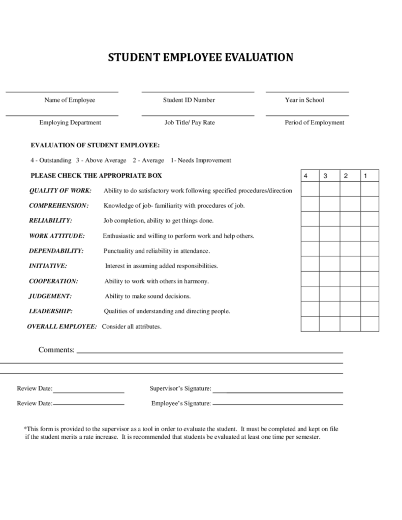 Employee Performance Evaluation Form Edit Fill Sign Online Handypdf