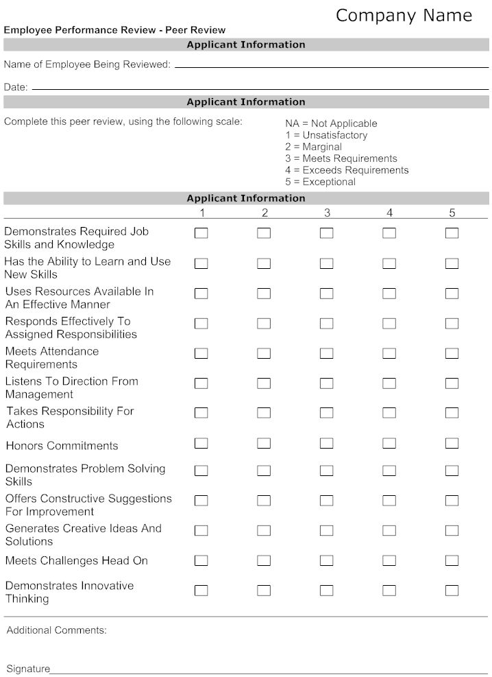 Employee Performance Review Employee Performance Review Evaluation 