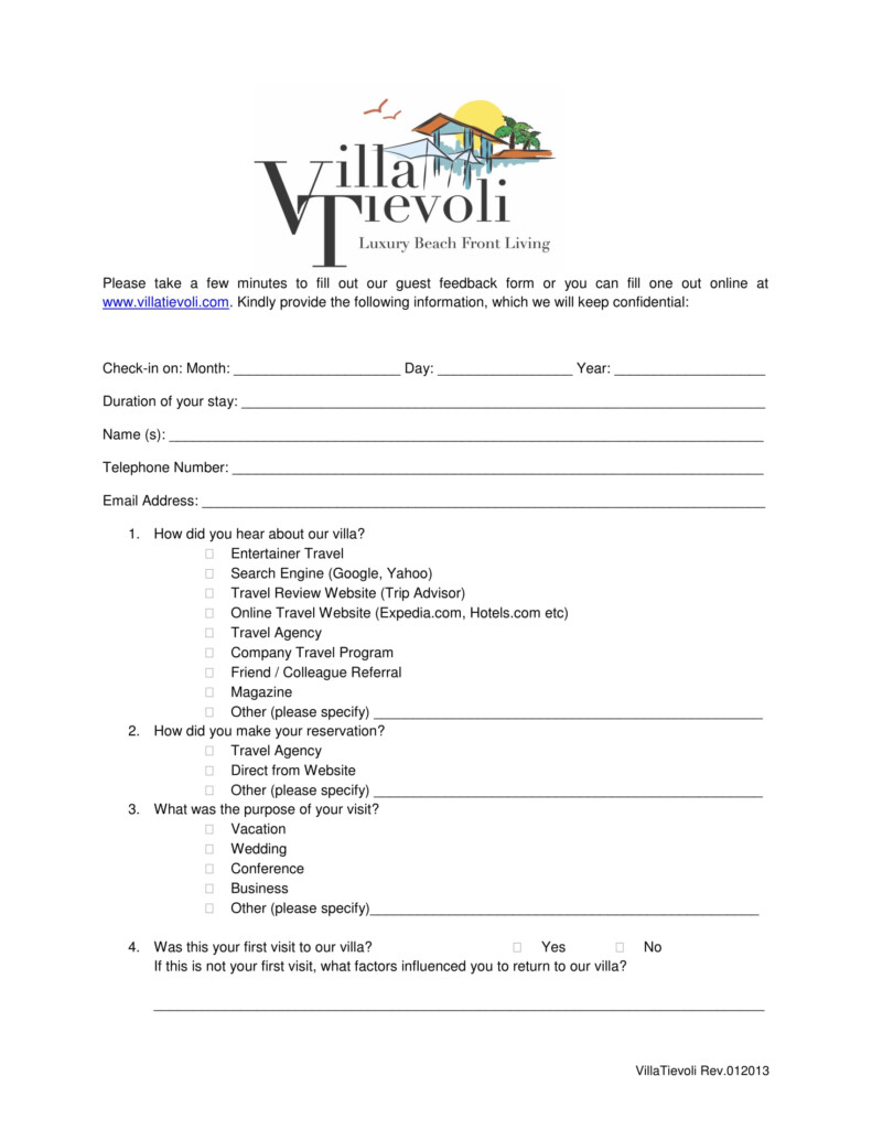 FREE 12 Building Satisfaction With Feedback Forms In PDF Ms Word Excel