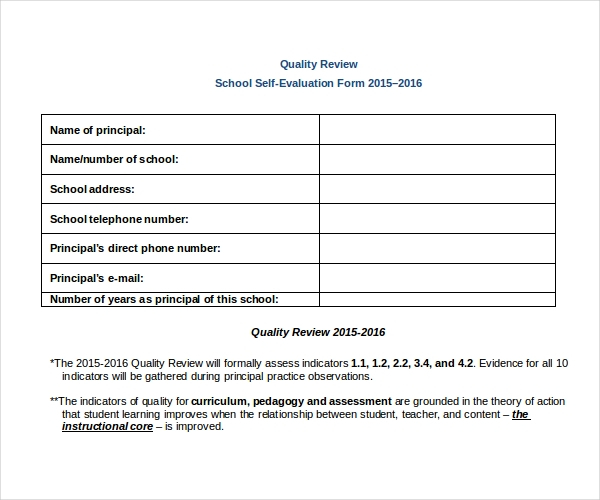 FREE 12 Sample Self Evaluation Forms In PDF MS Word Excel