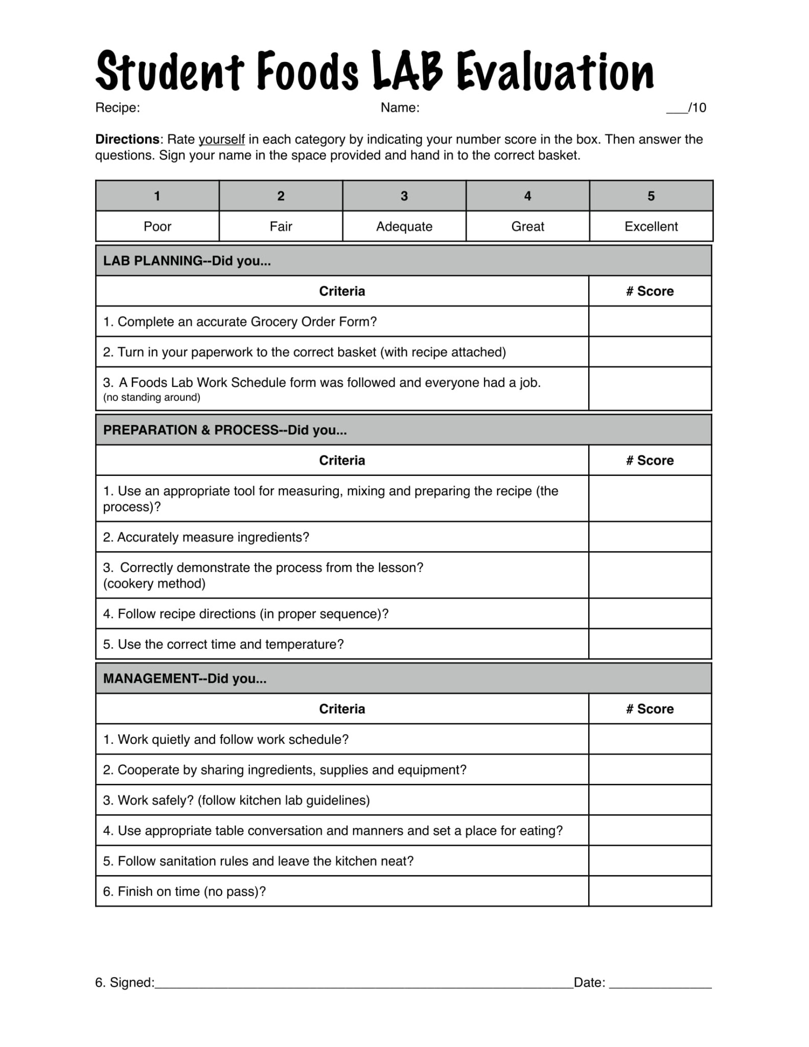 Food Evaluation Form Samples EvaluationForm food-evaluation-form-samples-evaluationform