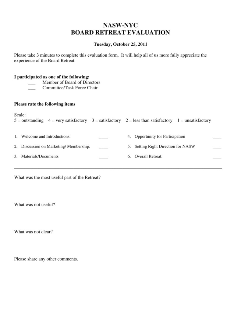 FREE 14 Retreat Evaluation Forms In PDF