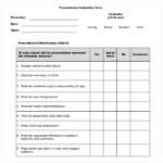 FREE 14 Sample Presentation Evaluation Forms In PDF MS Word Excel