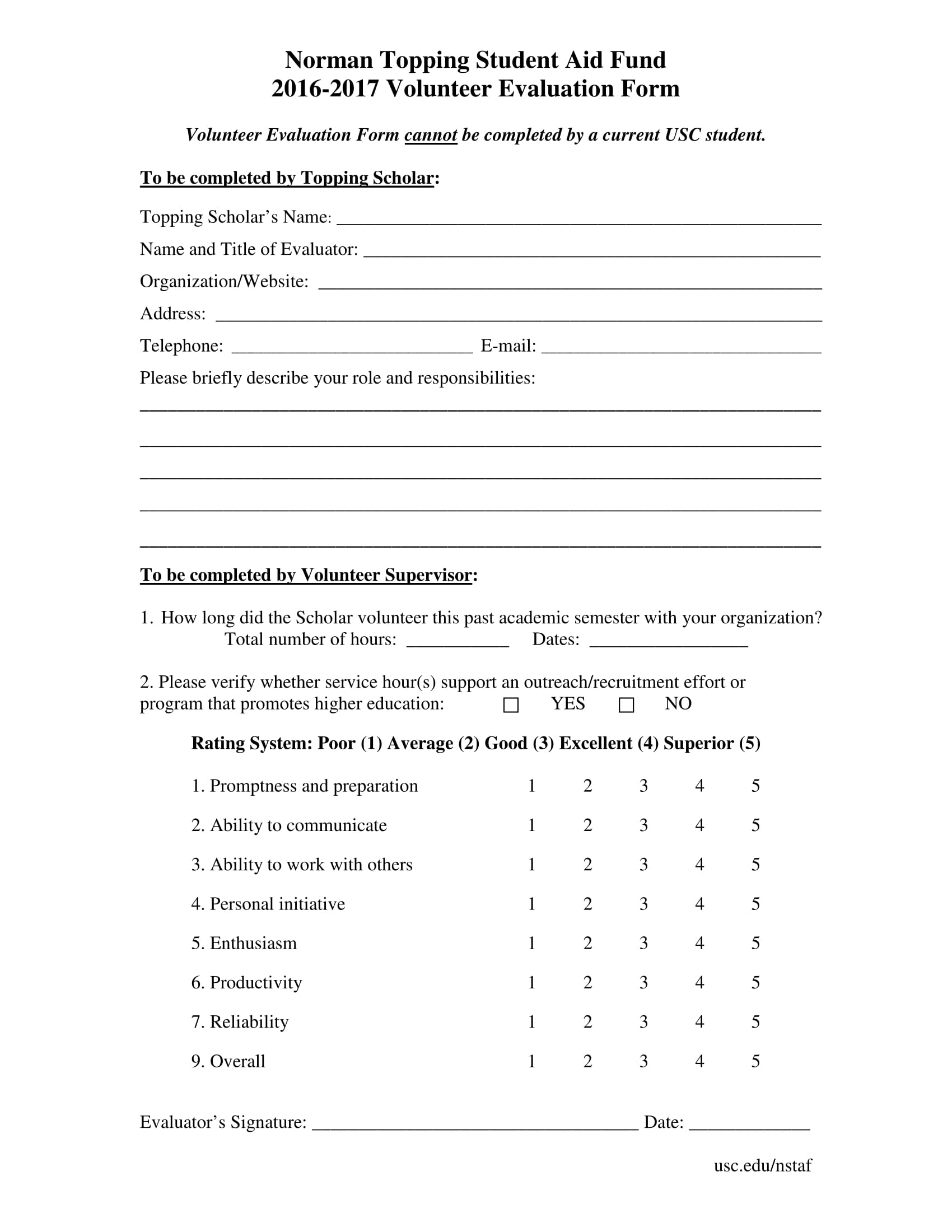 FREE 14 Volunteer Evaluation Forms In PDF