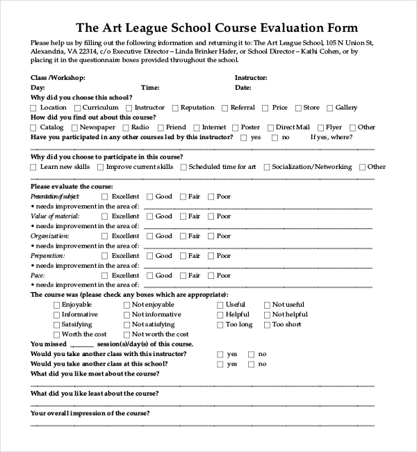 FREE 17 Sample Workshop Evaluation Forms In PDF MS Word Excel