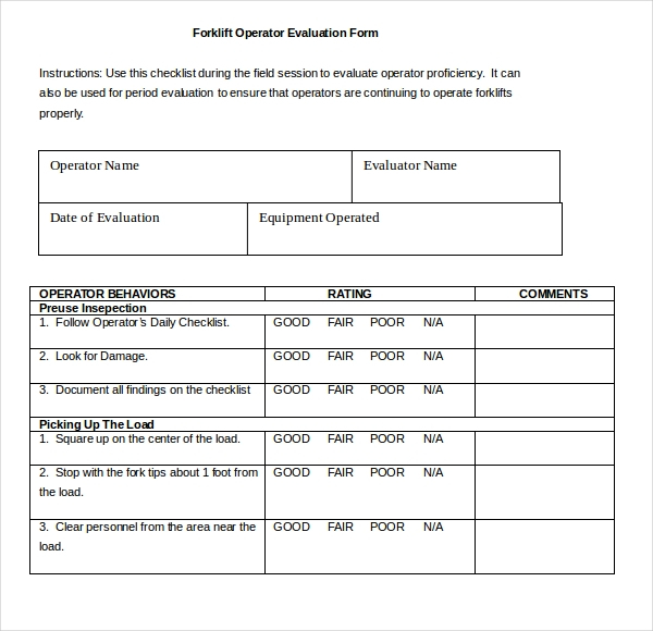 FREE 20 Sample Training Evaluation Forms In PDF MS Word Excel