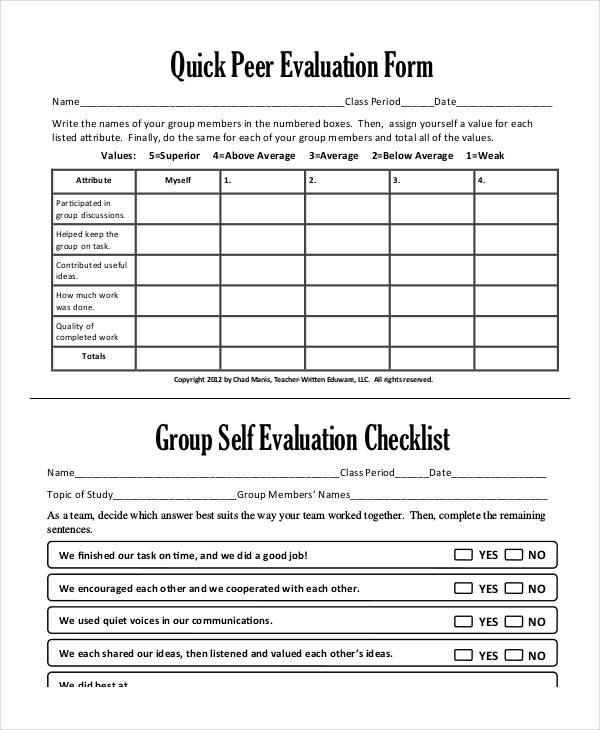 FREE 20 Self Evaluation Forms In PDF
