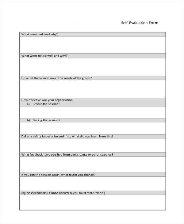 FREE 26 Sample Evaluation Forms In MS Word PDF Excel