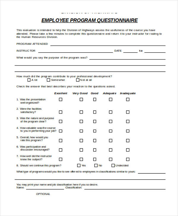 FREE 28 Training Evaluation Forms In PDF MS Word