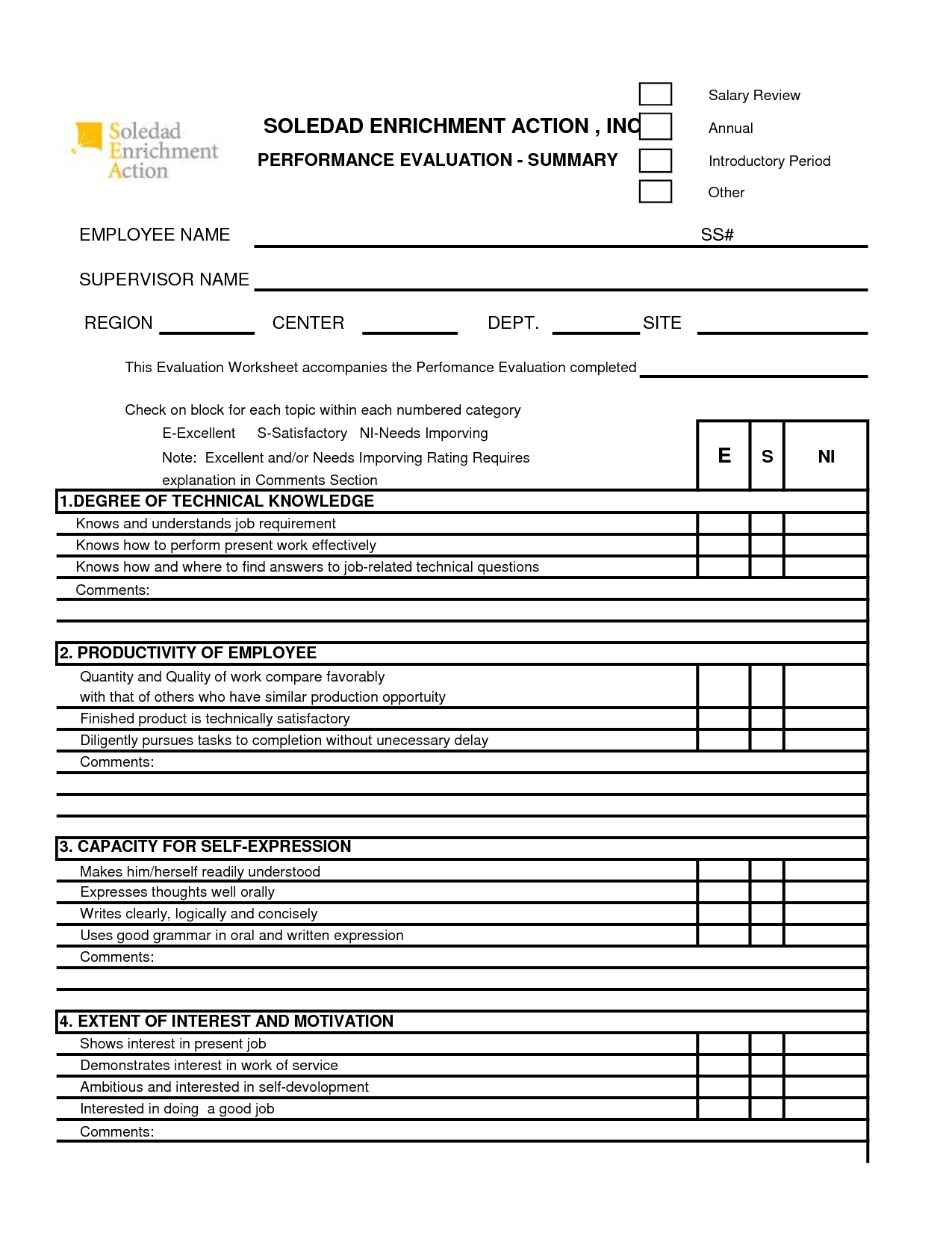 Free 360 Performance Appraisal Form Google Search Performance