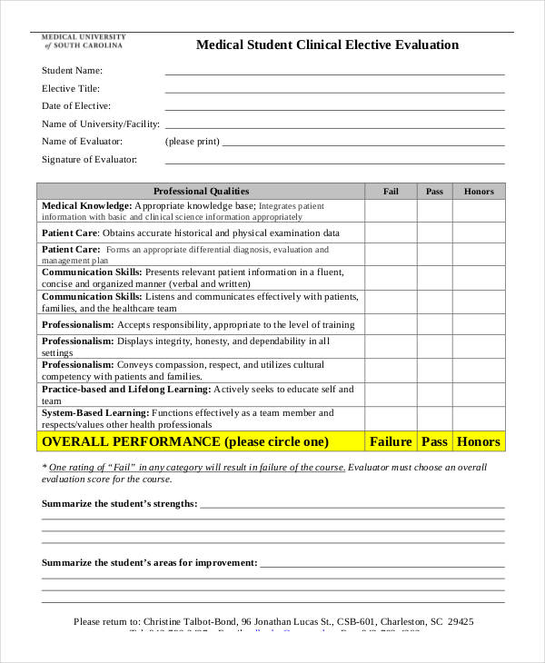 FREE 39 Student Evaluation Forms In PDF Excel MS Word FREE 39 Student Evaluation Forms In PDF Excel MS Word