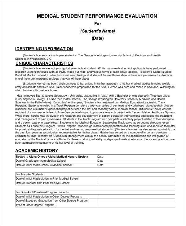 FREE 39 Student Evaluation Forms In PDF Excel MS Word