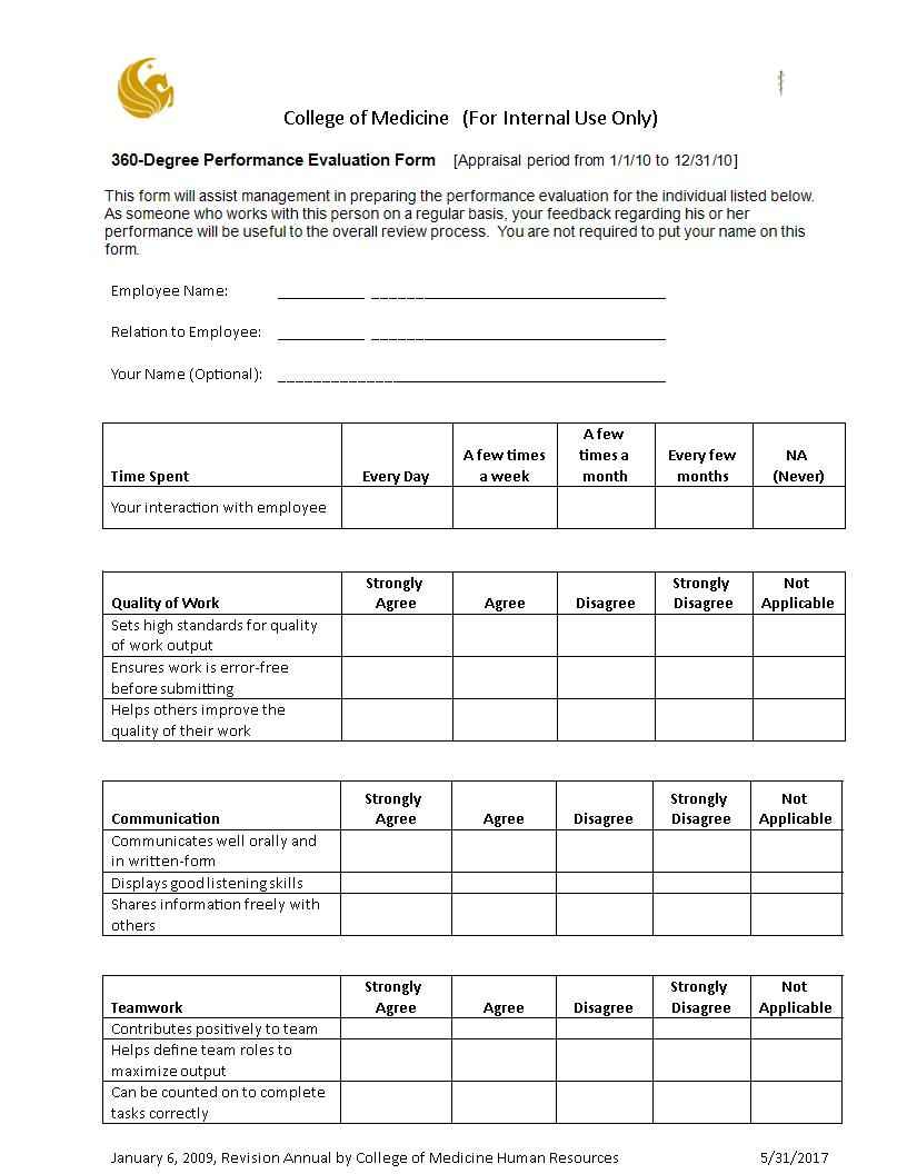 FREE 5 360 Degree Feedback Forms In PDF MS Word