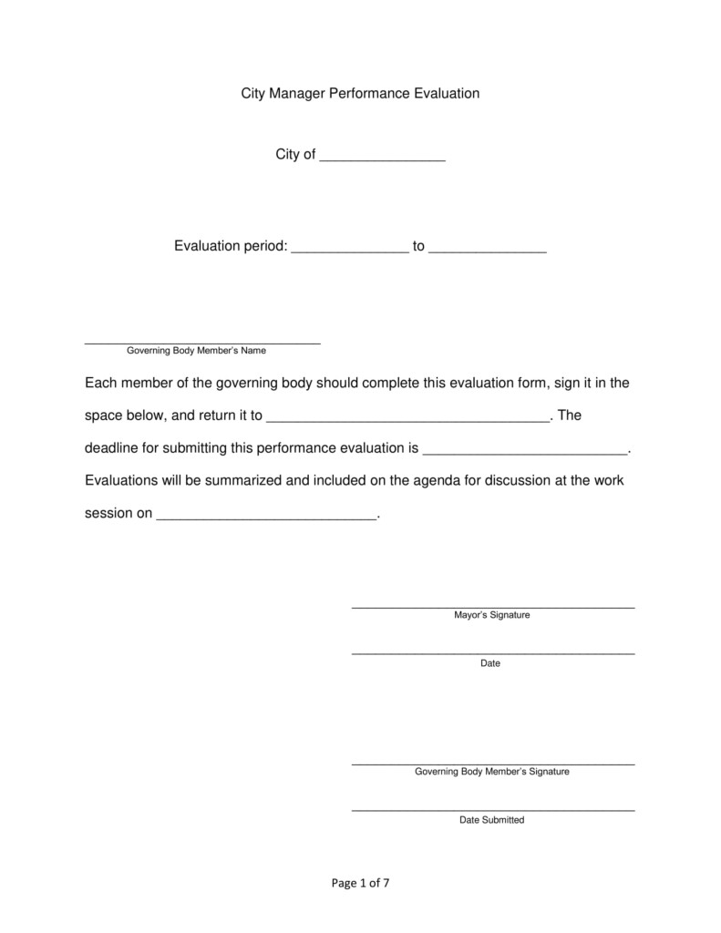 FREE 5 General Manager Evaluation Forms In PDF