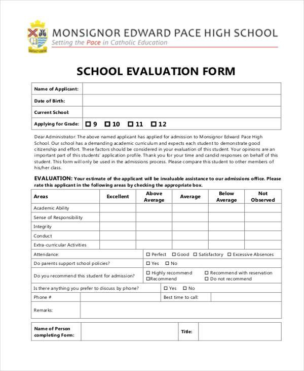 FREE 51 Sample Evaluation Form In PDF MS Word Excel