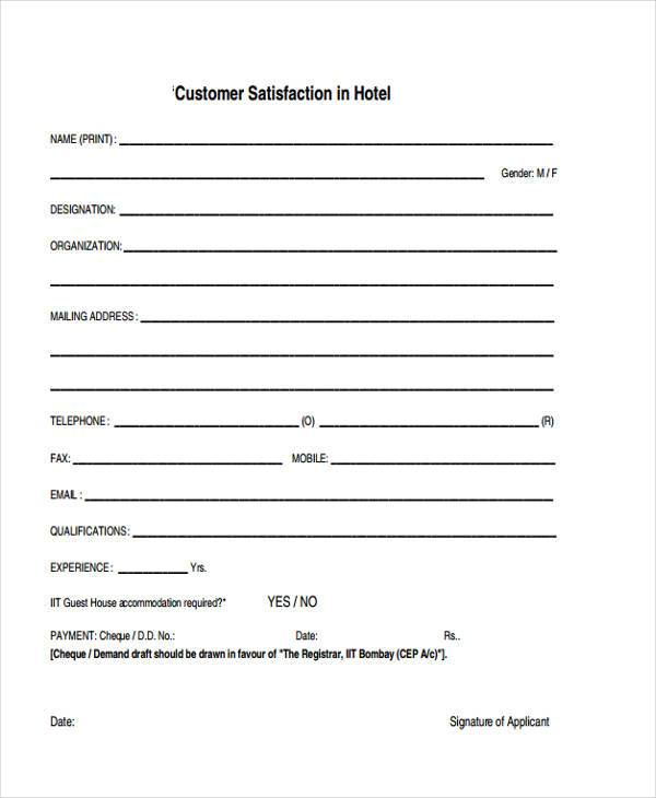FREE 7 Customer Evaluation Forms In PDF MS Word