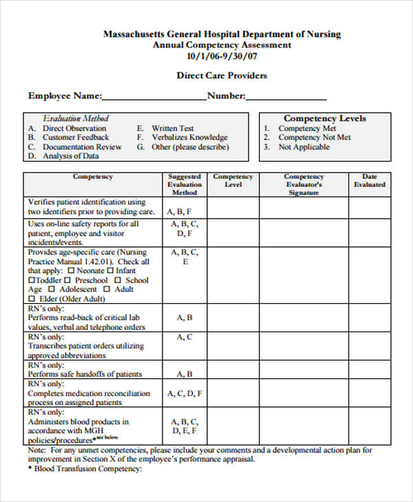 FREE 7 Nurse Appraisal Forms In PDF MS Word
