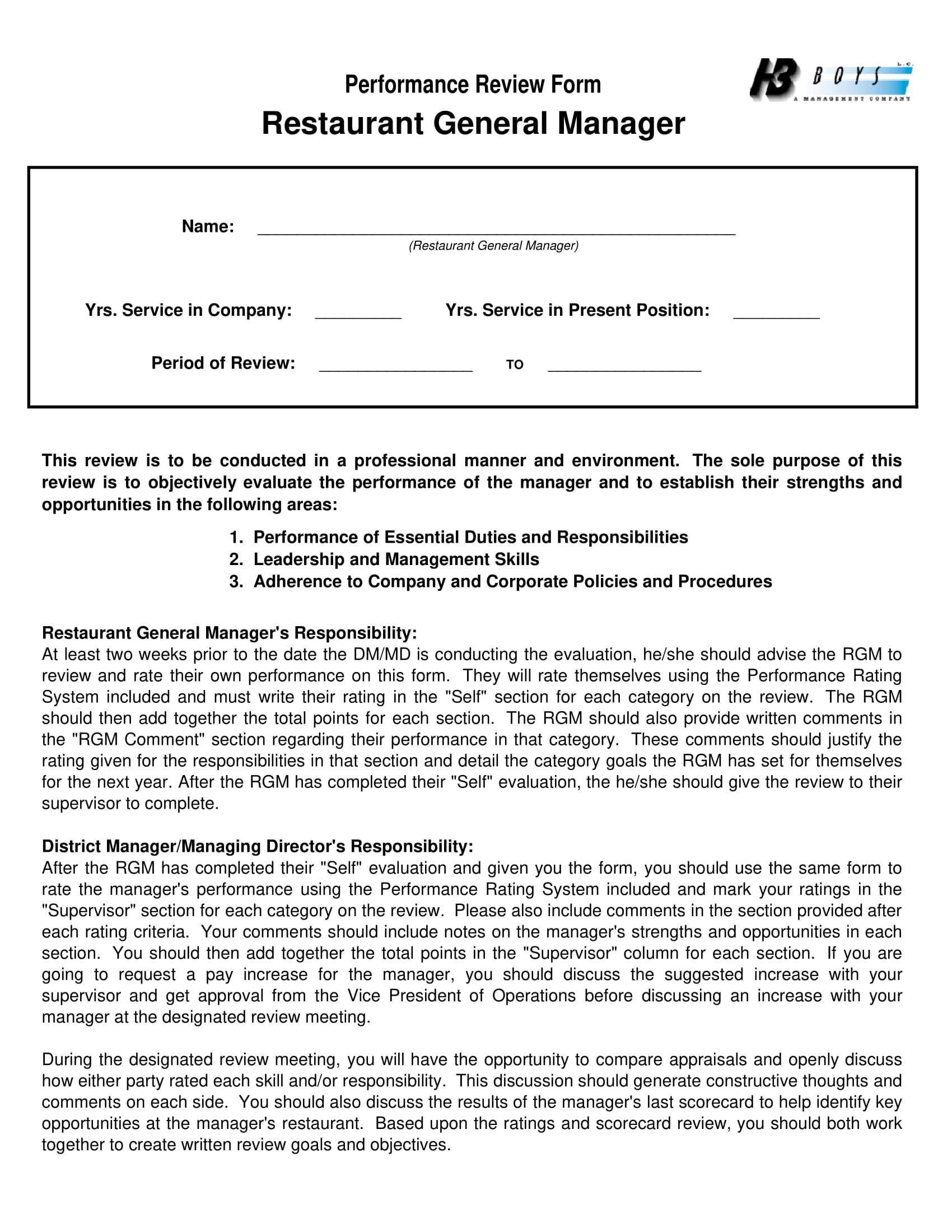 FREE 7 Restaurant Employee Evaluation Forms In PDF MS Word