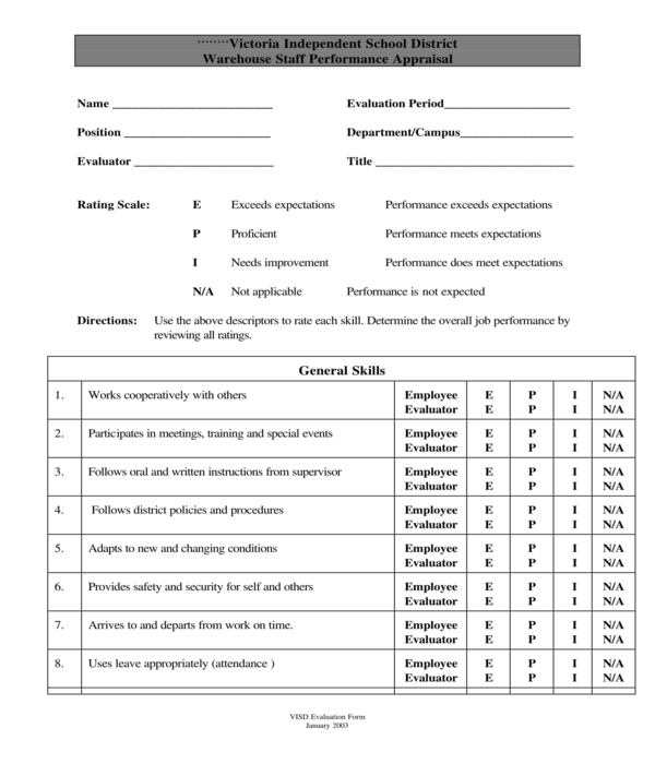 FREE 8 Performance Appraisal Forms In PDF MS Word Excel FREE 8 Performance Appraisal Forms In PDF MS Word Excel