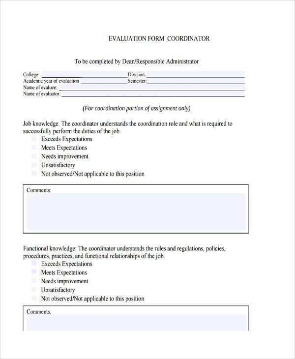 FREE 8 Sample Activity Evaluation Forms In PDF MS Word