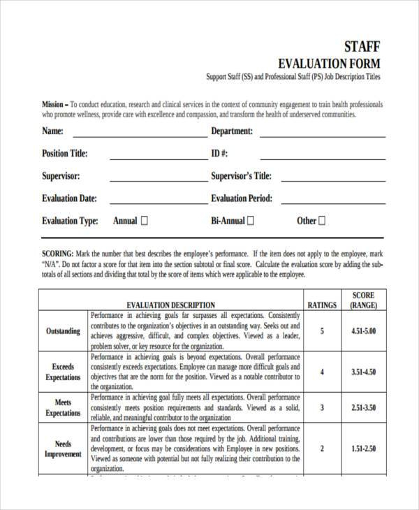 FREE 9 Annual Evaluation Forms In PDF MS Word
