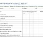Image Result For Teacher Observation Template In 2021 Teacher