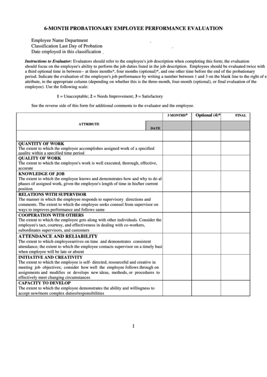Top 34 Employee Performance Evaluation Form Templates Free To Download 
