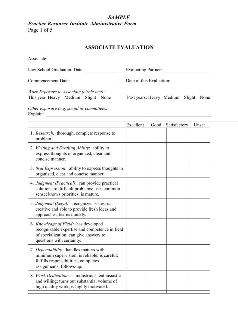 tour guide evaluation form